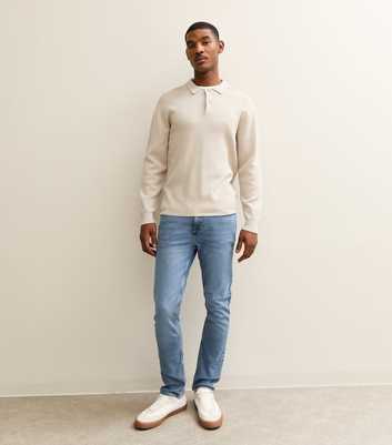Mid Blue Slim Fit Stretch Jeans