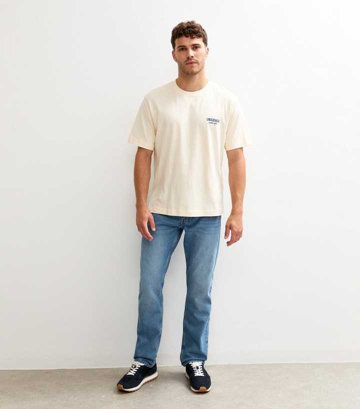 Blue Relaxed Straight Jeans
