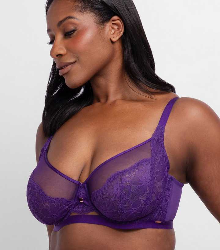 Dorina Purple Lace Bra