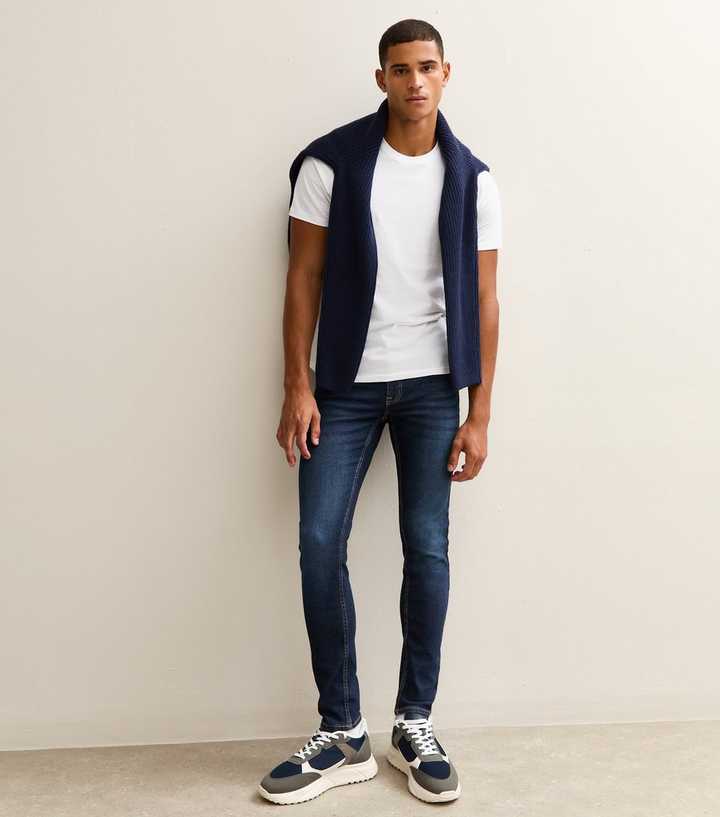 Indigo Blue Regular Fit Skinny Leg Jeans