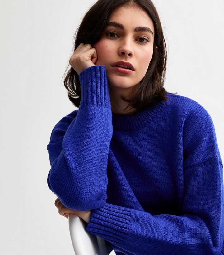Bright Blue Crew Neck Long Sleeve Jumper | New Look
