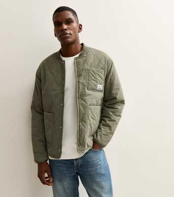 Jack & Jones Green Logo Patch Liner Jacket