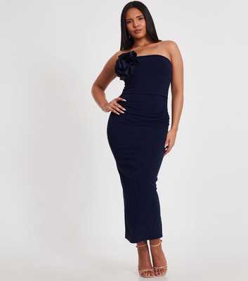 QUIZ Navy Embellished Maxi Dress