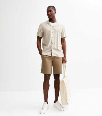 Farah Beige Regular Knee Length Short