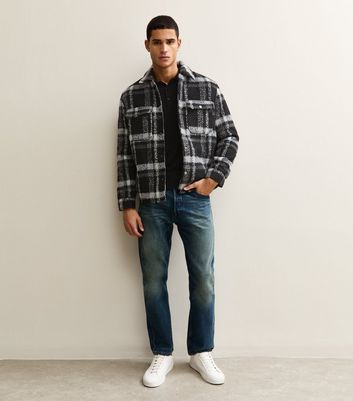 Only & Sons Black Regular Check Shirt Jacket | New Look