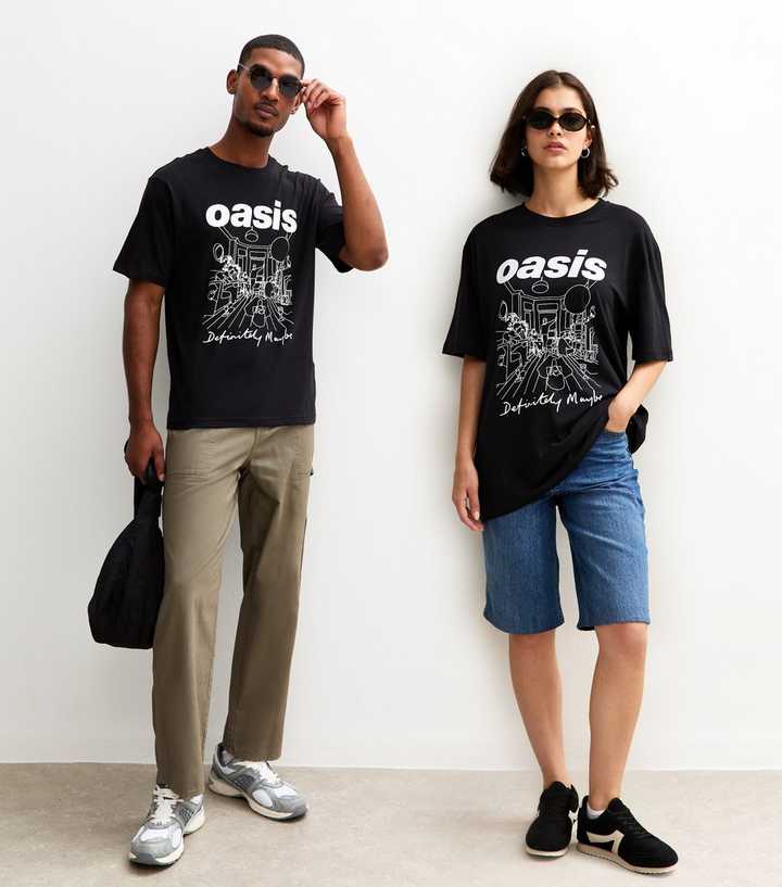 Only & Sons Black Oasis Definitely Maybe Print T-Shirt