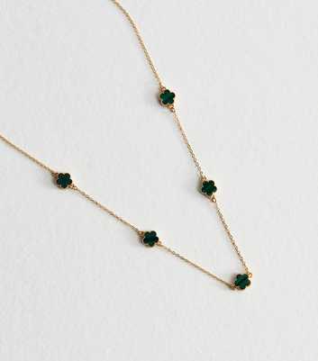 Green Flower Pendant Necklace