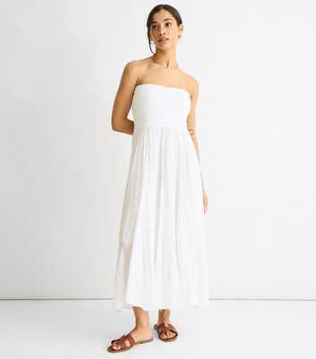 Gini London White Maxi Skater Dress