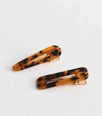 Pack Of 2 Brown Tortoiseshell Hair Slides