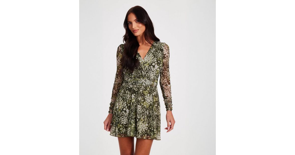 slim fit dress slacks Give Your All Green Leopard Dress – Shop the Mint main image 1