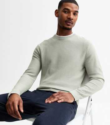 Only & Sons Light Green Long Sleeve Waffle Knit Jumper