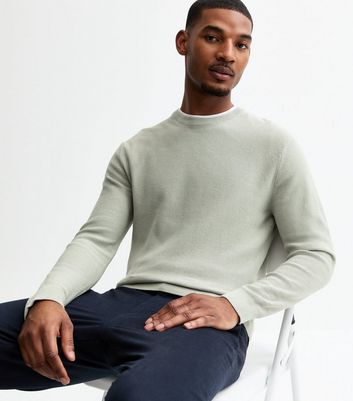 Only & Sons Light Green Long Sleeve Waffle Knit Jumper | New Only & Sons Light Green Long Sleeve Waffle Knit Jumper | New