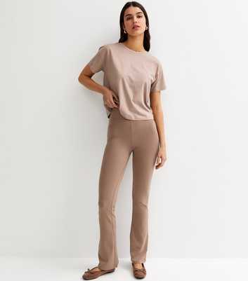 Mink High Waist Jersey Kick Flare Leggings