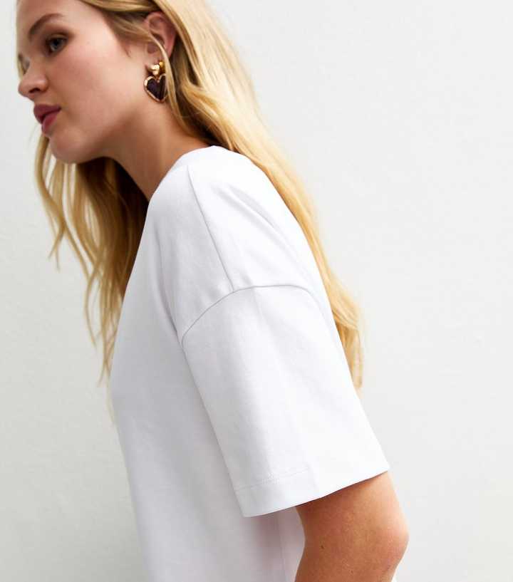 Premium White Heavyweight Cotton Boxy Fit T-Shirt