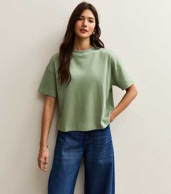 Premium Light Khaki Heavyweight Cotton Boxy Fit T-Shirt