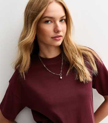 Premium Dark Burgundy Heavyweight Cotton Boxy Fit T-Shirt