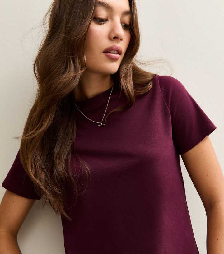 Burgundy Relaxed Jersey T-Shirt