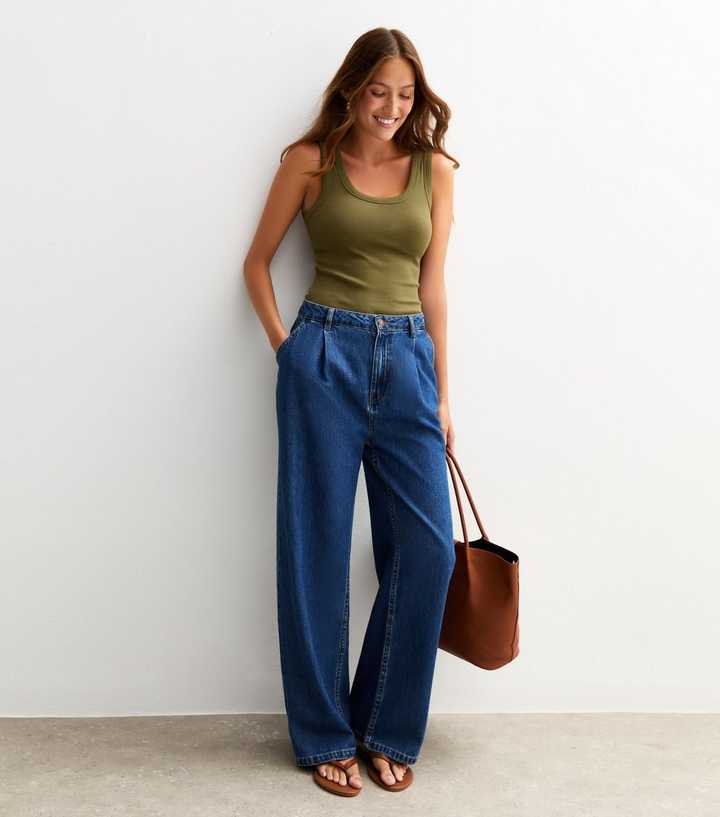 Green Scoop Neck Vest