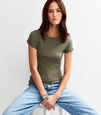 Dark Khaki Short Sleeve Baby Lock T-Shirt