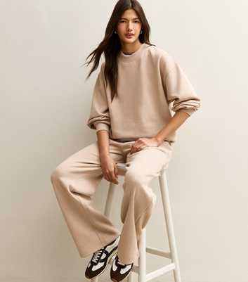 Mink Elasticated Waist Wide Leg Joggers