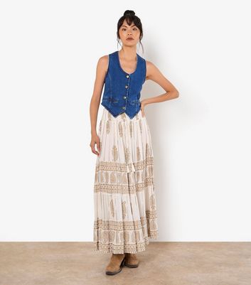 Apricot Gold Paisley Print Maxi Skirt | New Look