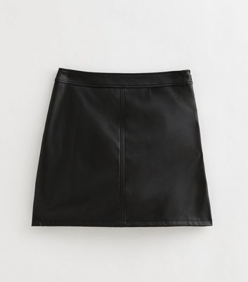 Faux Leather Black Office Skirt New Look Black Vinyl Faux Leather