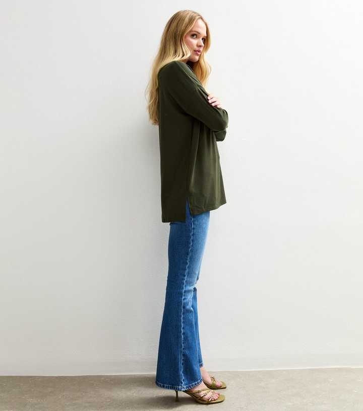Khaki Soft Touch Long Sleeve Top