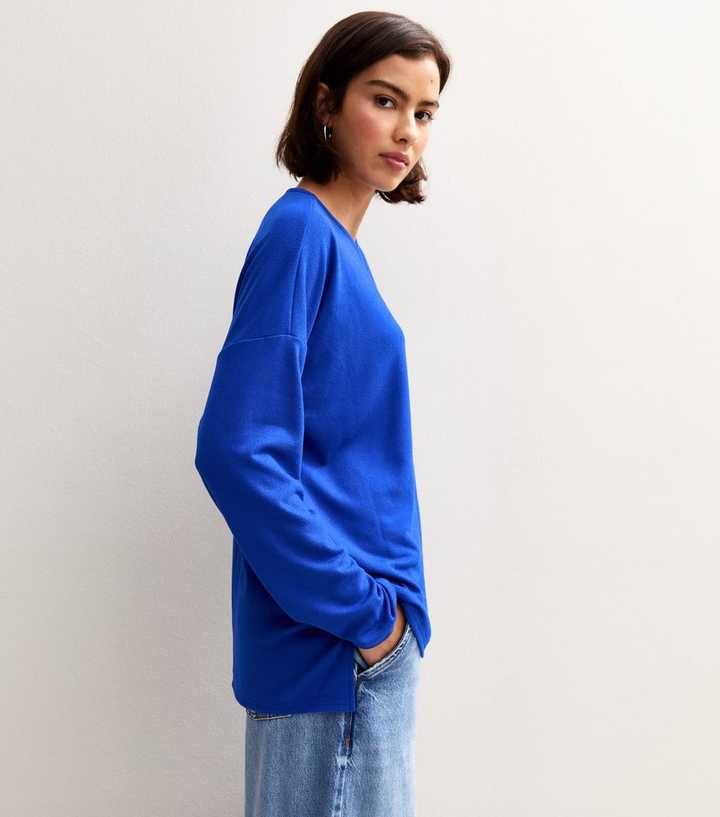 Bright Blue Soft Touch Long Sleeve Top