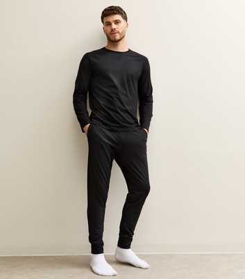 Black Slim Fit Pyjama Set