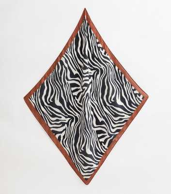 Black Zebra Print Headscarf