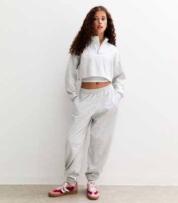 Girls Dark Grey Oversized Cuff Joggers