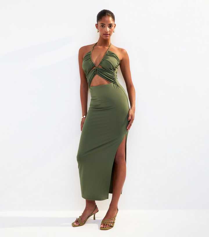 halter neck sequin dress maxi Jessica Bara Vonni Sequin Halter Neck Backless Maxi Dress