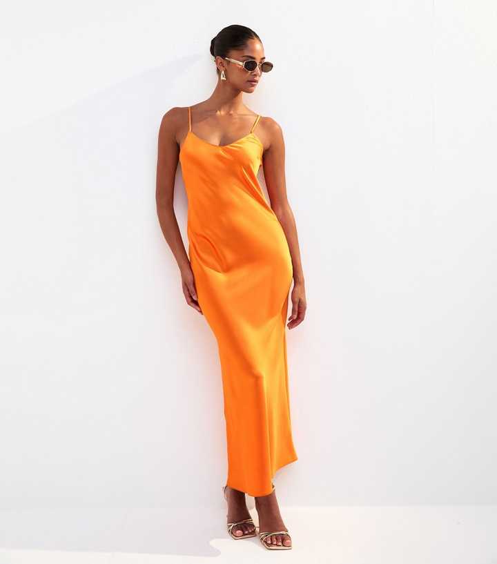 newlook orange dress A moment for this dress So gorgeous, perfect for those summer weddings. And we have just launched up to 40% off all dresses @newlook ad #newlook #newlooker #wedding #summer #dresses