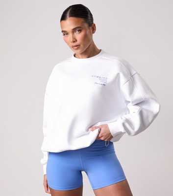 Gym King White Define Crew Neck Sweatshirt