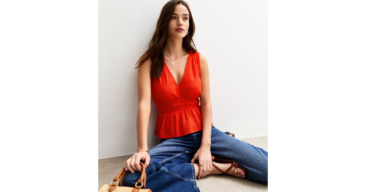 Red Haute - V-Neck Striped Top Royal