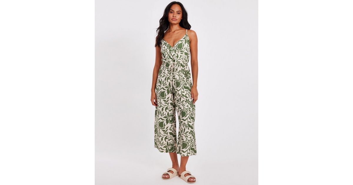 Cropped Jumpsuit New Look Green Leopard Jumpsuit QUIZ Khaki Floral
