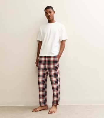 Jack & Jones Red Regular Check Pyjama Bottoms