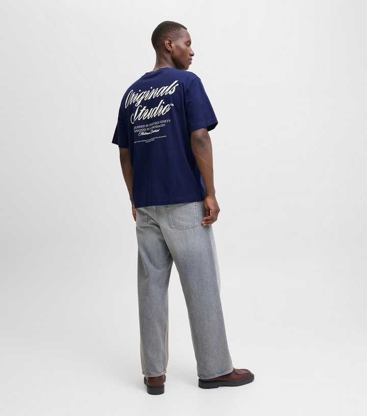 T-shirt Homme Jack & Jones – Bleu Marine – Coton Jersey – Taille M – Coupe Régulière