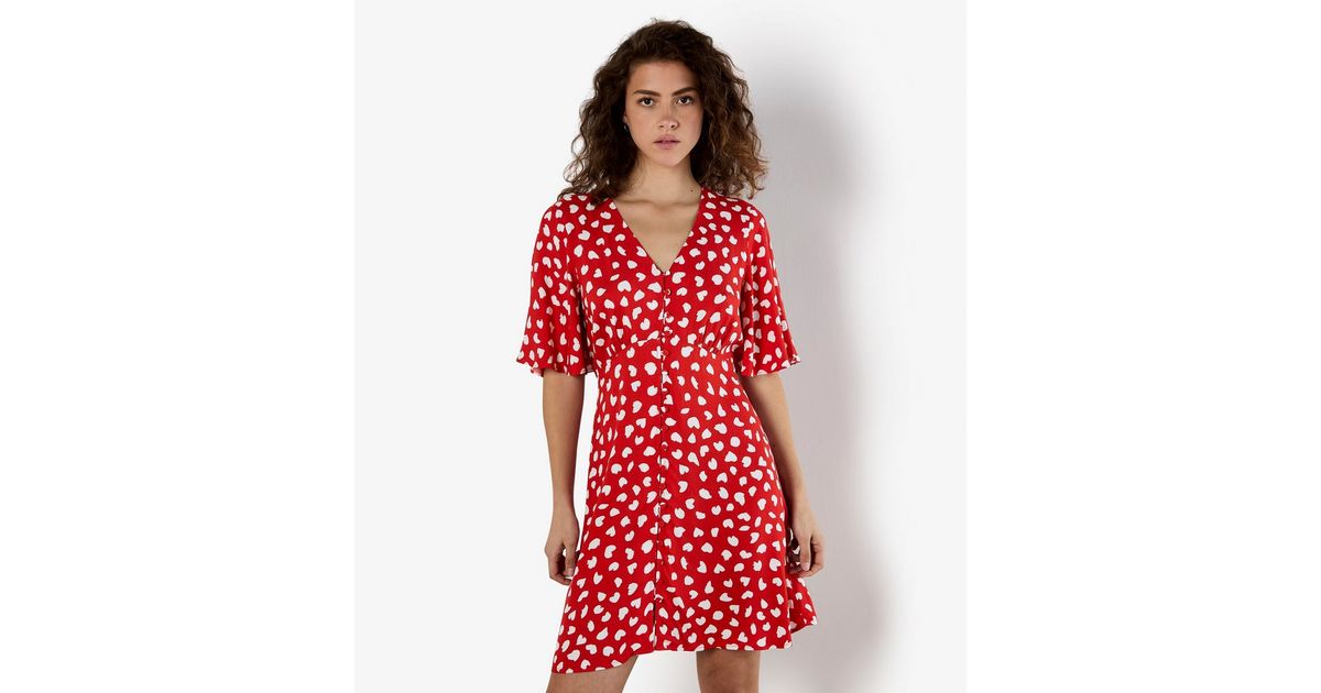 Open Your Heart Cotton Print A-Line Mini Dress - 5 Colors