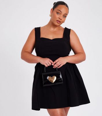 Quiz Curve Quiz Clothing Black Dress QUIZ Curve Black Drop Waist