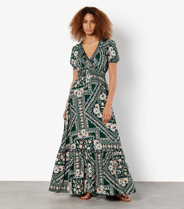 Apricot Green Abstract Print Maxi Dress | New Look Apricot Green Abstract Print Maxi Dress | New Look