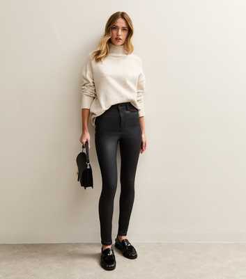 Black Coated Lift & Shape Jenna Jeans