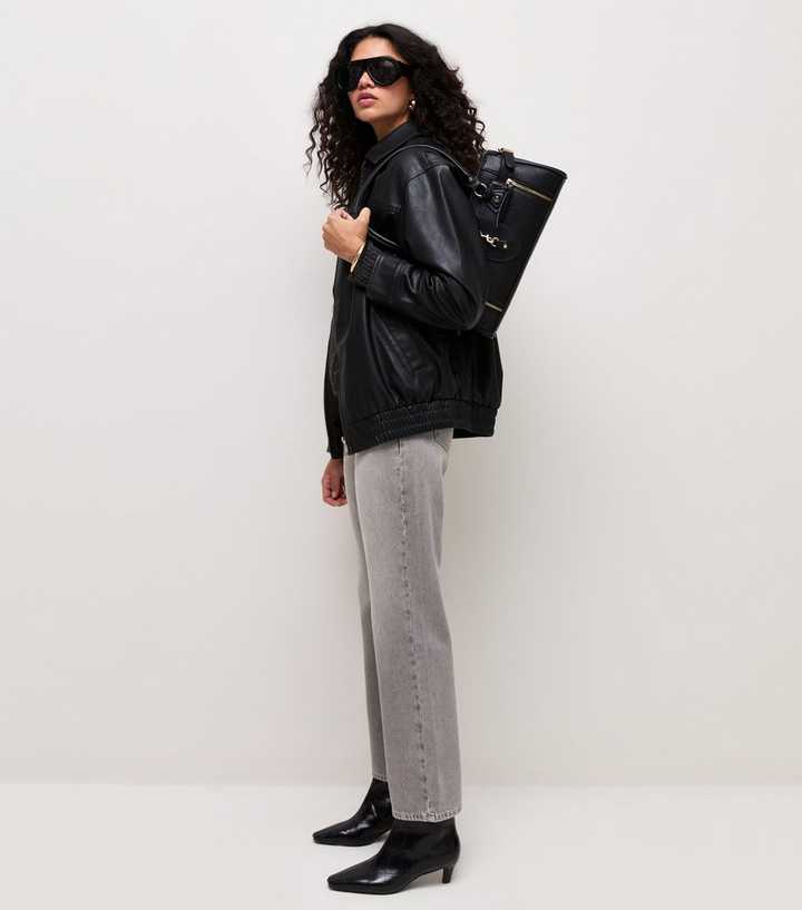 Dark Grey Anica Straight Jeans