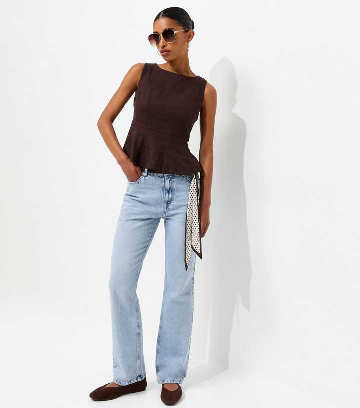 Blue Anica Straight Leg Jeans