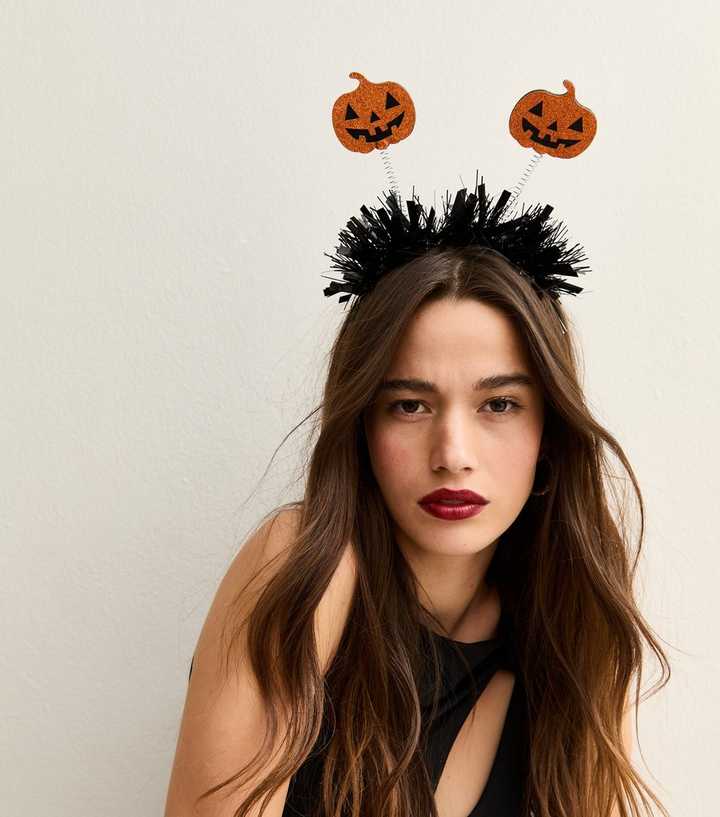 Orange Halloween Pumpkin Bopper Headband