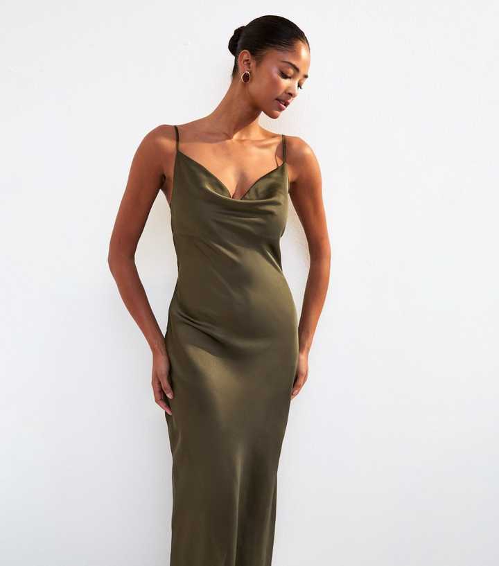 sachin and babi light blue dress All The Love Emerald Green Floral Satin Midi Dress  Shop the Mint