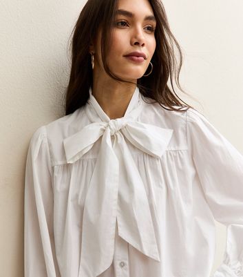 トップス loin. bowtie blouse cotton セール】チュールボウタイトップス / Tulle Bow Tie TOPS