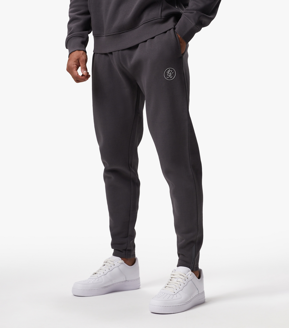 Men's Grey Pro Joggers Gym King New Look