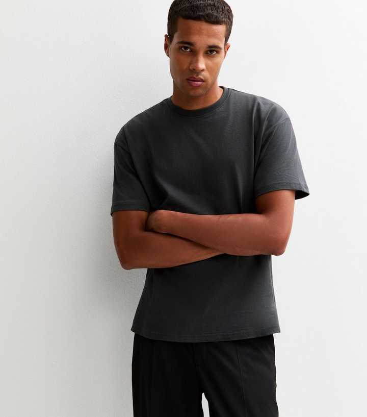 Navy Oversized Crew Neck T-Shirt