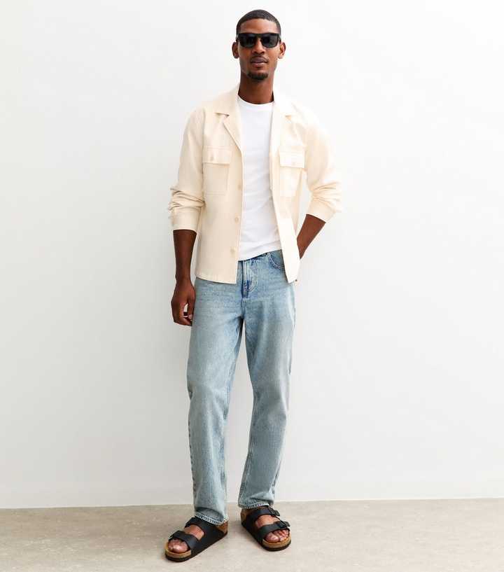 Jack & Jones White Regular Overshirt Blazer